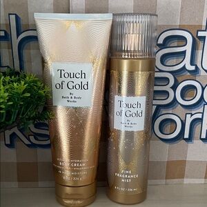 NWT Bath & Body Works TOUCH OF GOLD 2 Pc Set